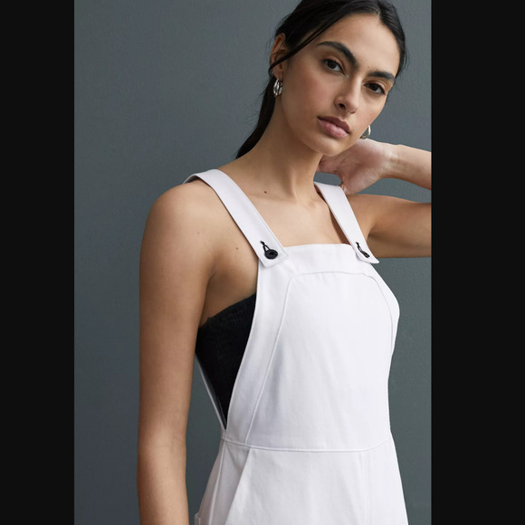 NWT ASKK NY Laxy Jack White Overalls - Size 1 (Small) - Picture 5 of 7